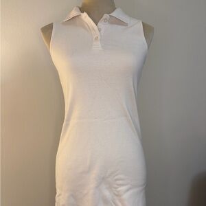 Brandy Melville White Polo Shirt Cotton Dress Women’s One Size